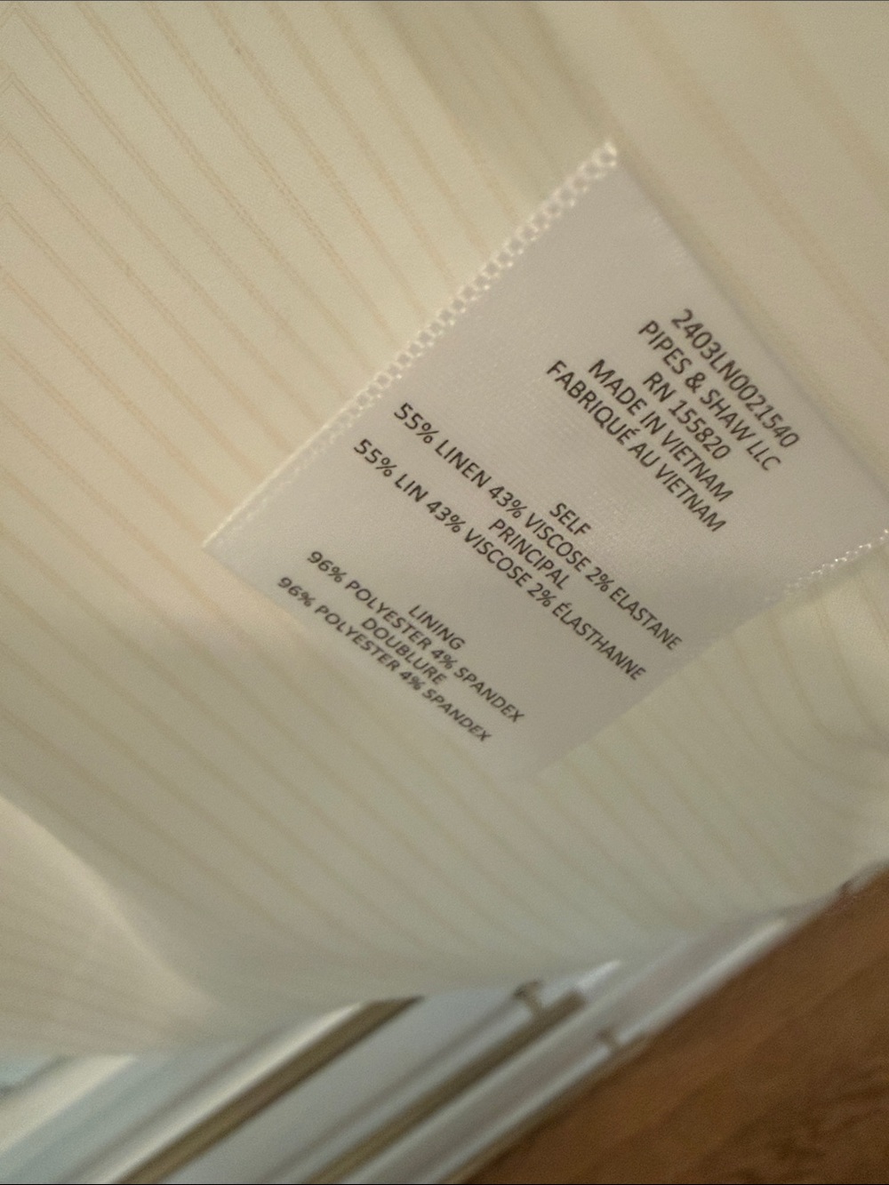 Veronica Beard Off-White Double-Breasted Stretch-Linen Blazer - Picture 7 of 7
